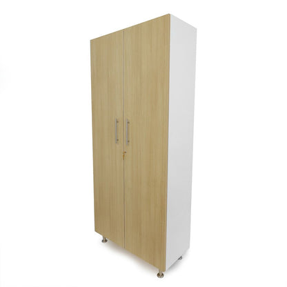Tall And Wide Cabinet in Brown and White Color
