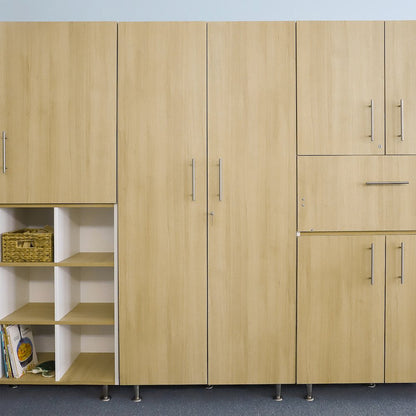 Tall And Wide Cabinet in Brown and White Color