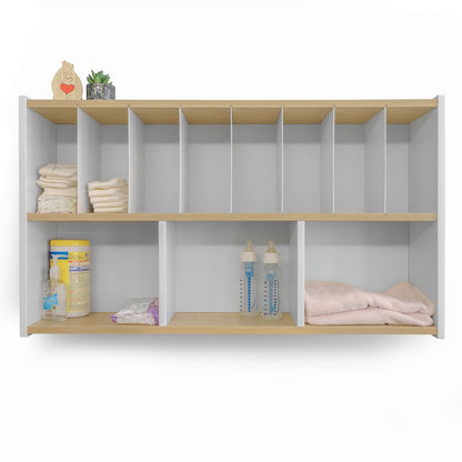 Diaper Supply Cabinet in Brown and White Color