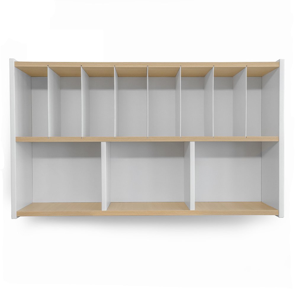 Diaper Supply Cabinet in Brown and White Color