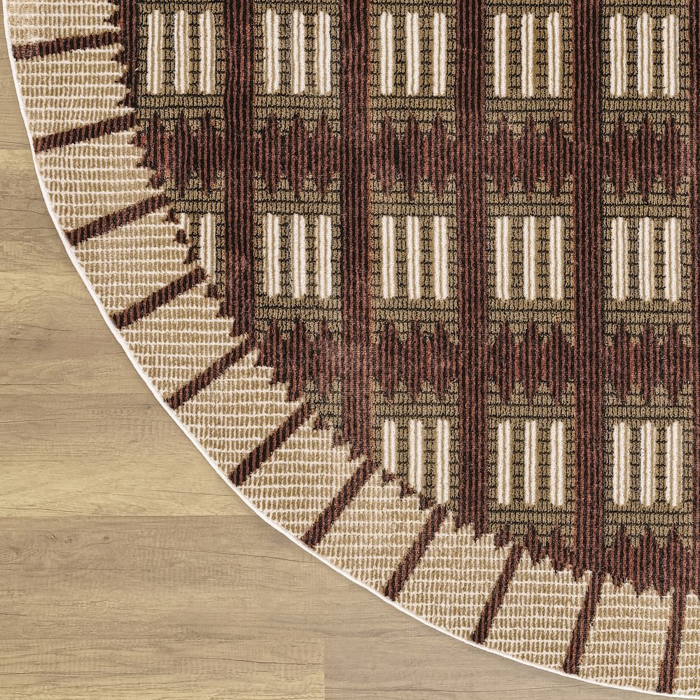 Round Nordic Area Rug 5' x Round