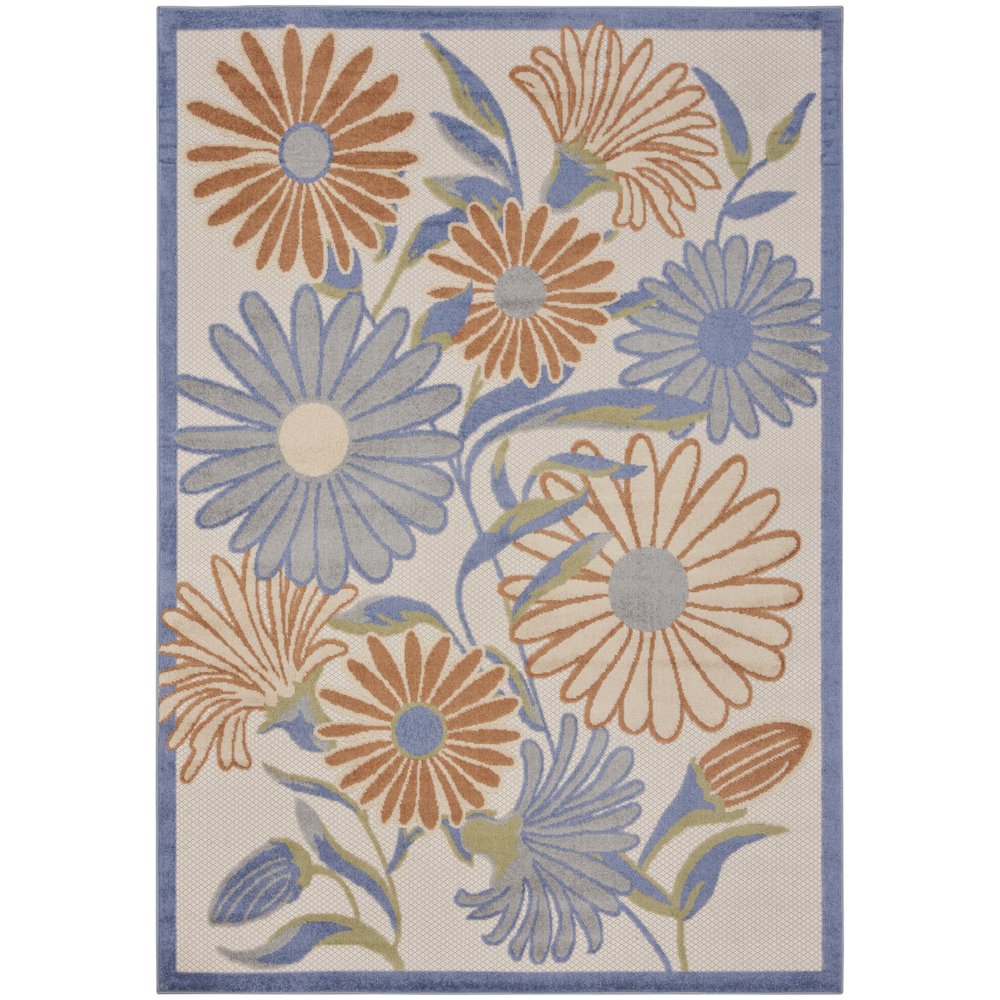 Aloha 3'6" x 5'6" Beige Multicolor Contemporary Rug