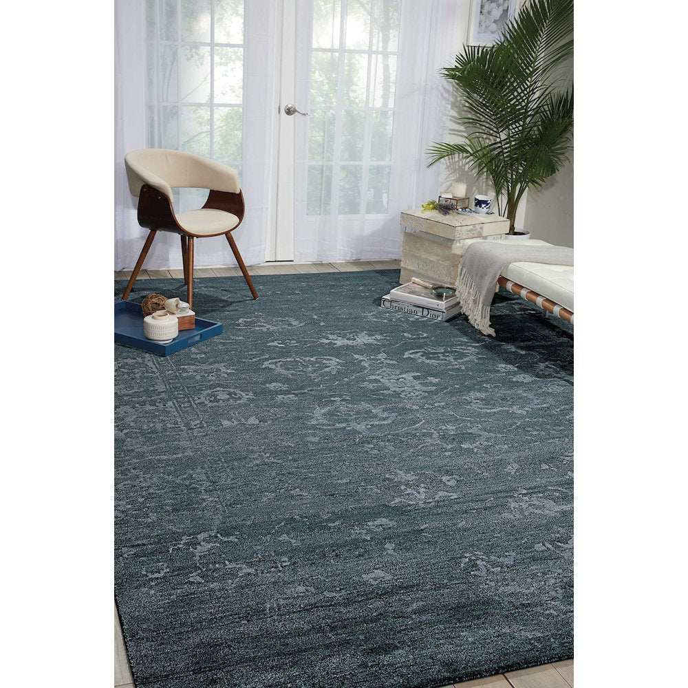 Silk Shadows Blue Stone Area Rug