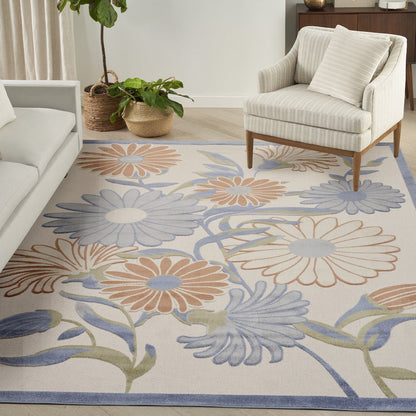 Aloha 7'10" x 10'6" Beige Multicolor Contemporary Rug