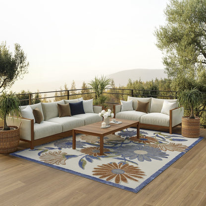 Aloha 7'10" x 10'6" Beige Multicolor Contemporary Rug