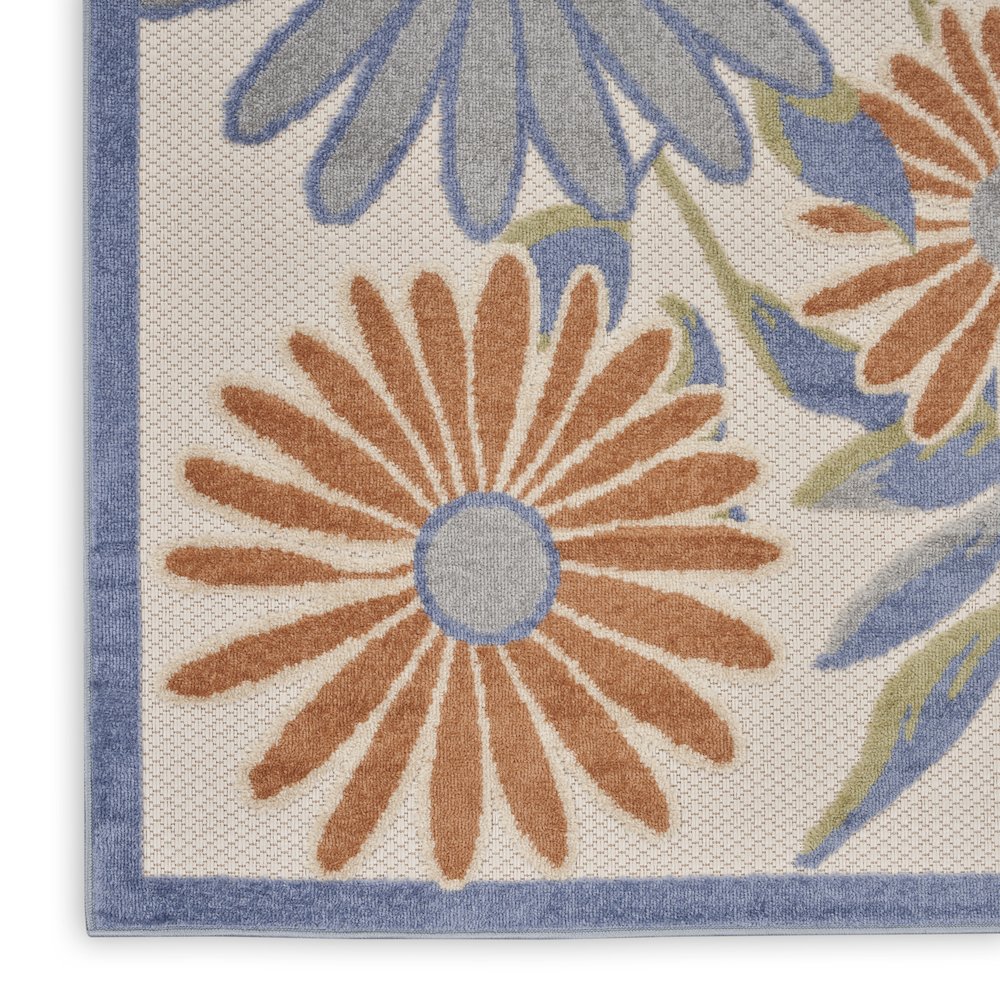 Aloha 2'3" x 8' Beige Multicolor Contemporary Rug