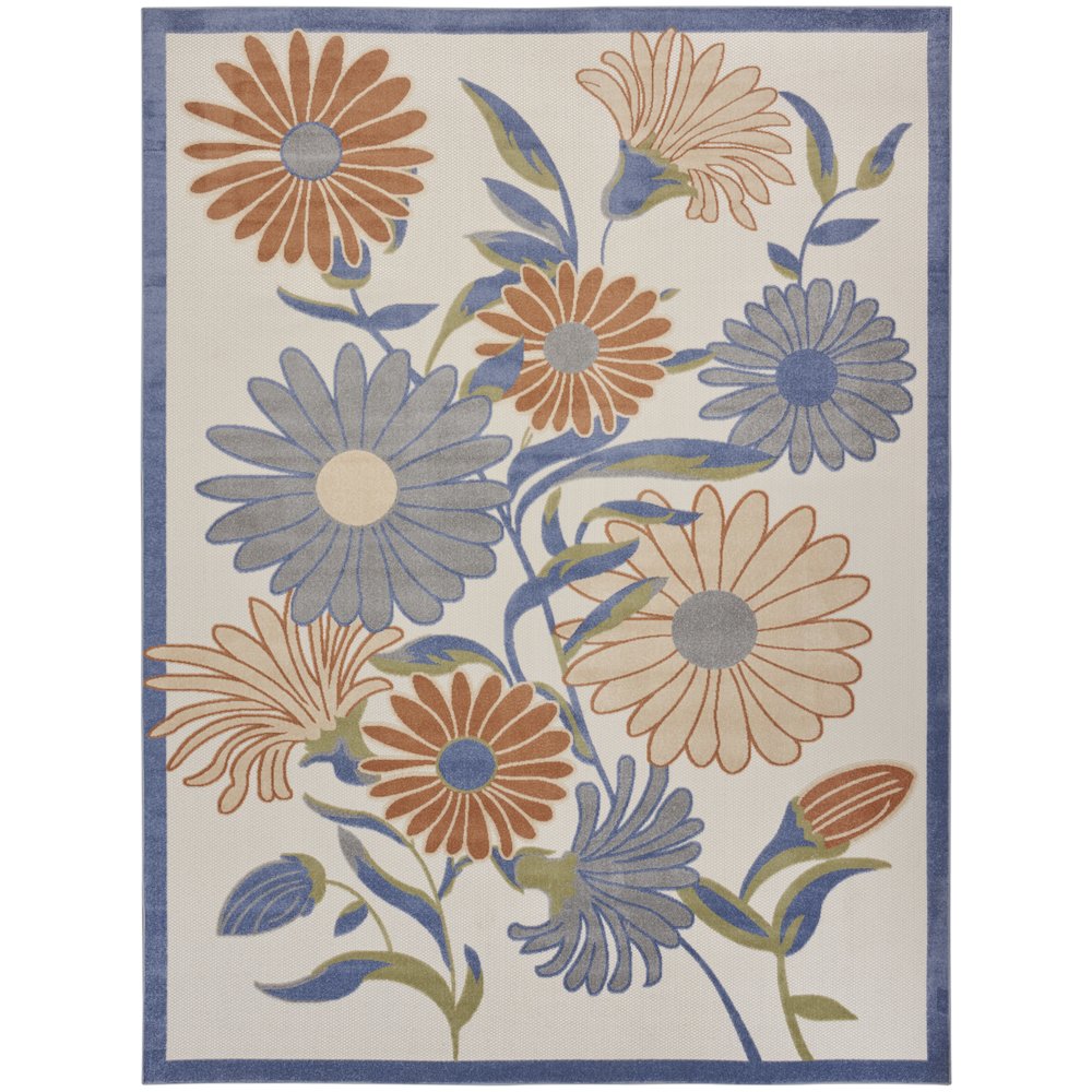 Aloha 9' x 12' Beige Multicolor Contemporary Rug