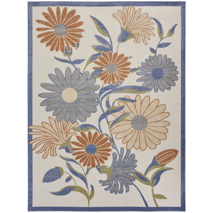 Aloha 9' x 12' Beige Multicolor Contemporary Rug