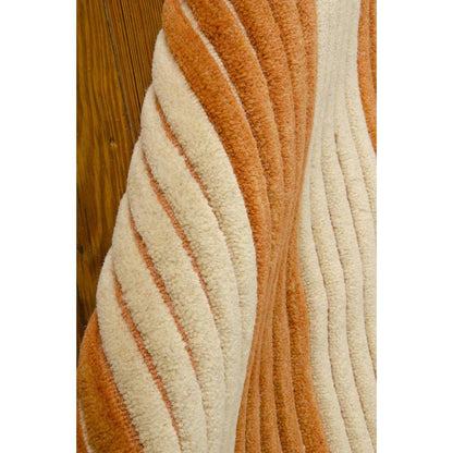 Bbl1 Ripple Rectangle Rug By, Pumpkin, 7'9" X 10'10"