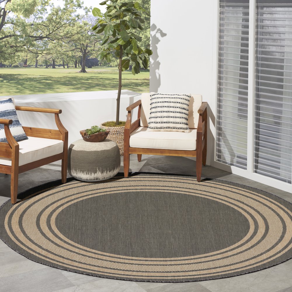 Round Horizon Indoor/Outdoor Area Rug 5' x Round