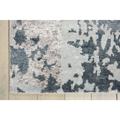 Silk Shadows Silver Grey Area Rug