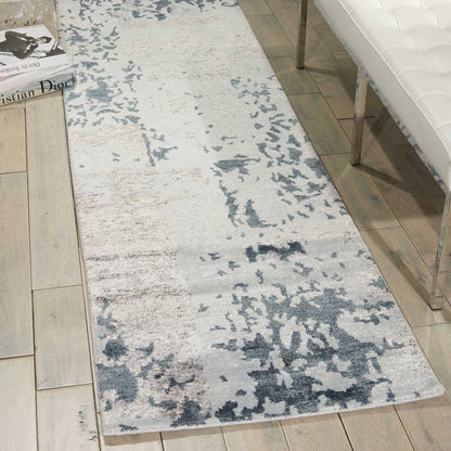 Silk Shadows Silver Grey Area Rug