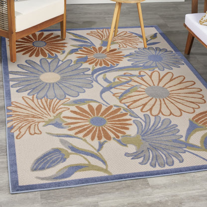 Aloha 3'6" x 5'6" Beige Multicolor Contemporary Rug