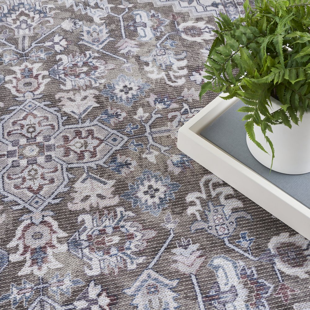 Rectangle New Concept Washables Area Rug 5'3" x 7'3"