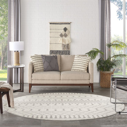 Round Astra Machine Washable Area Rug 5'3" x Round