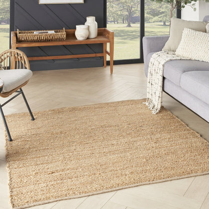 Square Natural Jute Area Rug 4' x Square