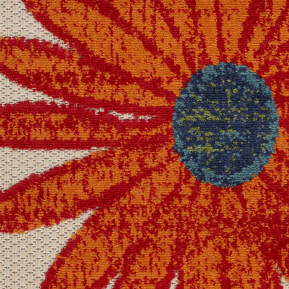 Round Aloha Area Rug 5'3" x Round