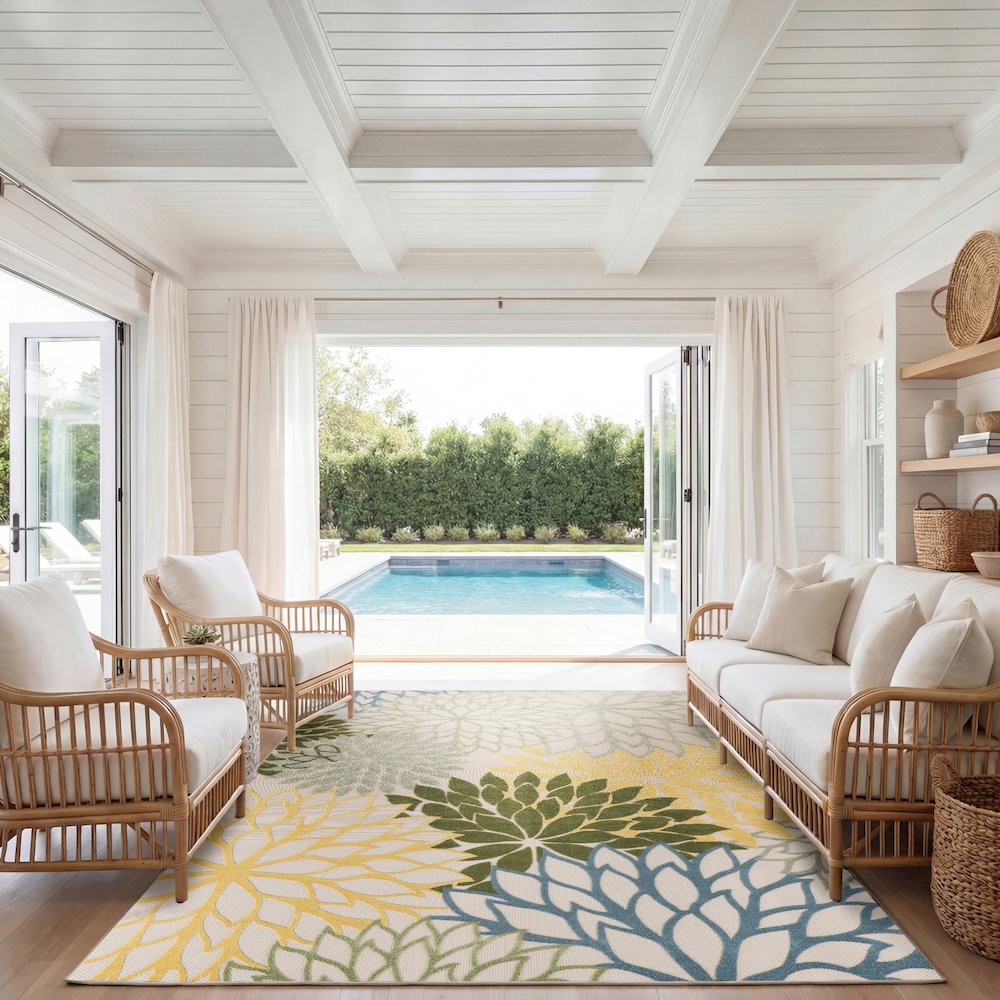 Rectangle Aloha Area Rug 9' x 12'