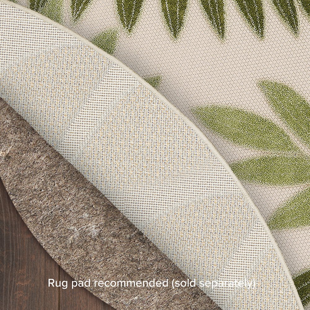 Round Aloha Area Rug 5'3" x Round