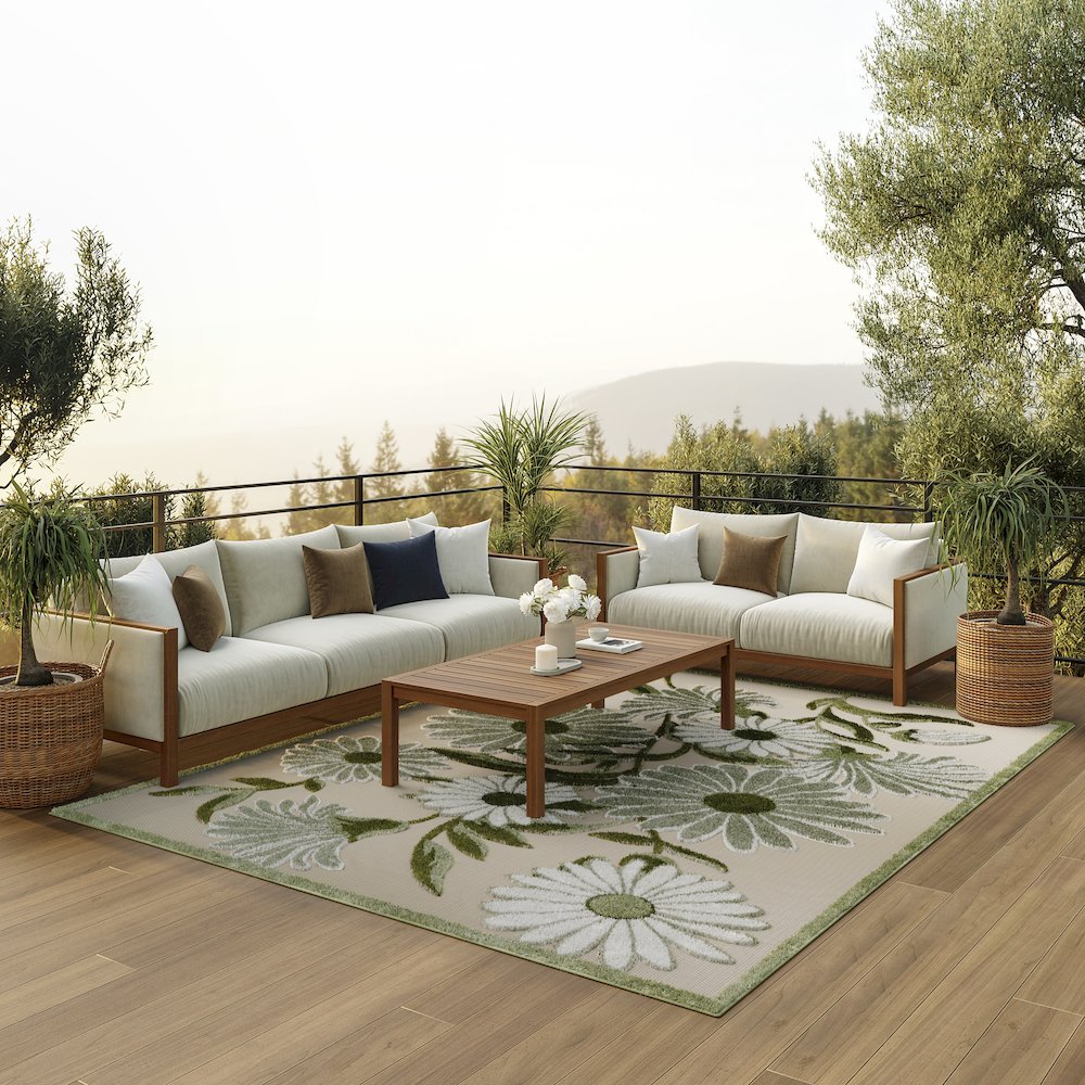 Rectangle Aloha Area Rug 9' x 12'