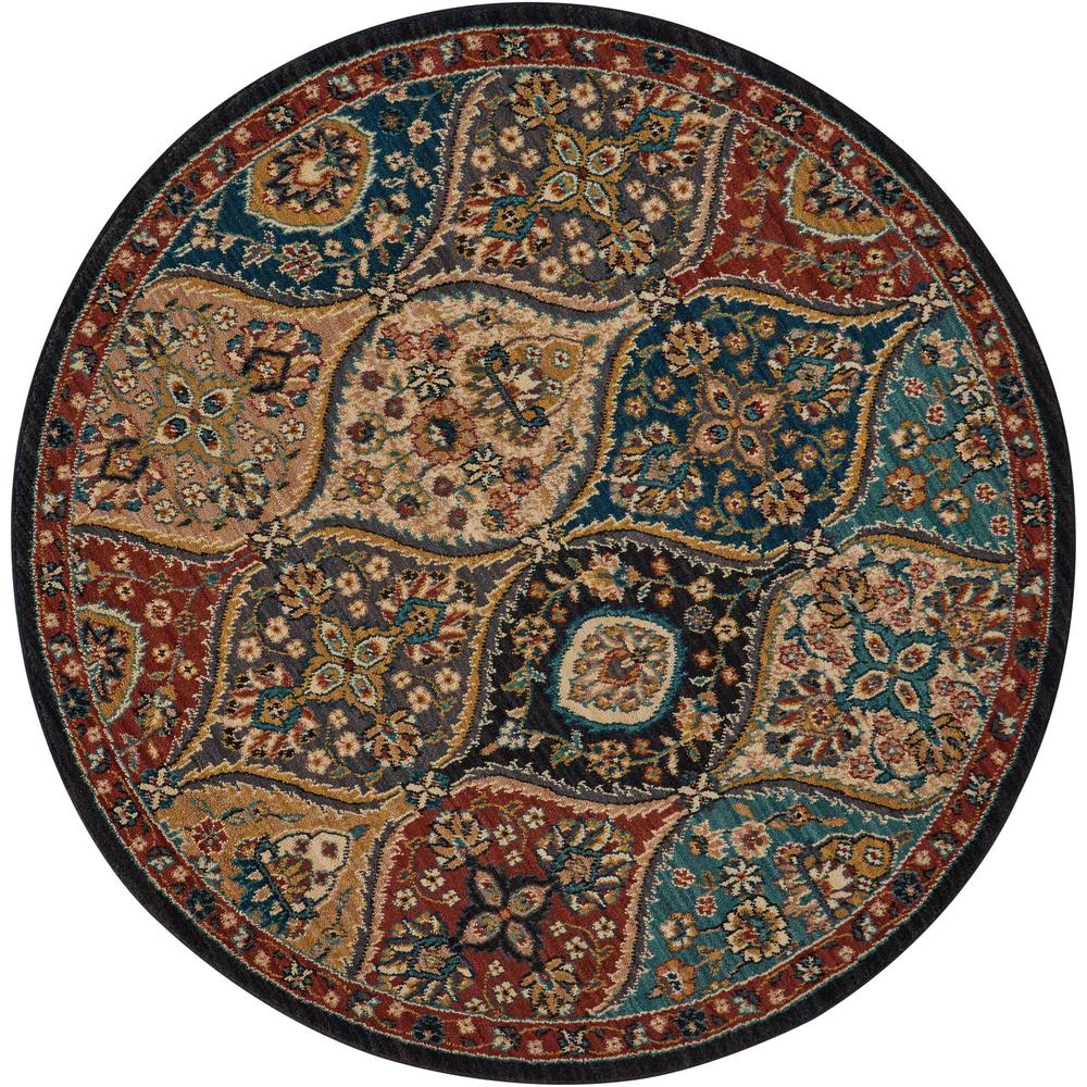 Nourison 2020 Area Rug, Multicolor, 5' x ROUND