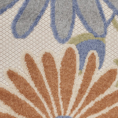 Aloha 2'3" x 8' Beige Multicolor Contemporary Rug
