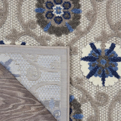 Nourison Aloha Runner Area Rug, Grey/Blue, 2'3" x 7'6", ALH19