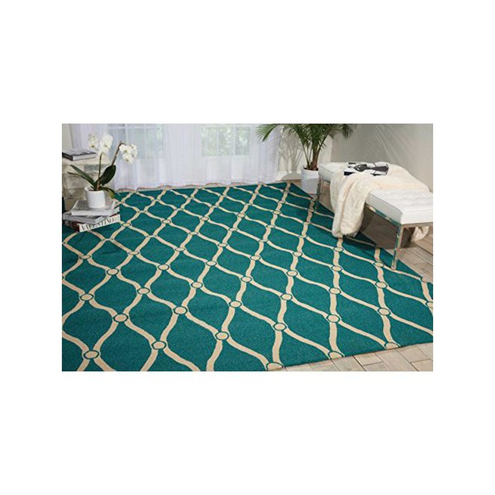 Portico Aqua Indoor/Outdoor Area Rug