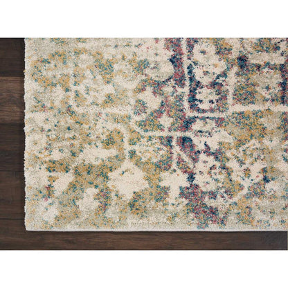 Fusion Area Rug, Cream/Blue, 9'6" x 13'