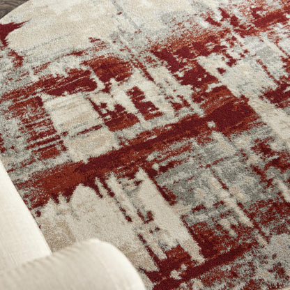 Modern Round Area Rug, 4' x Round