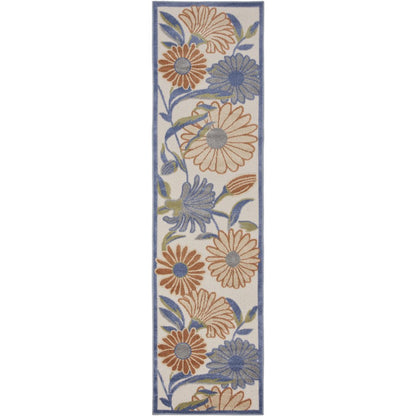 Aloha 2'3" x 8' Beige Multicolor Contemporary Rug