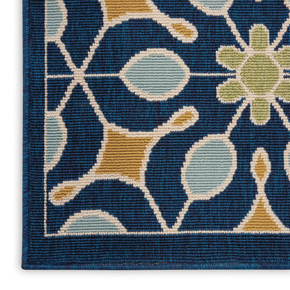 Caribbean Area Rug, Navy, 5'3" x SQUARE