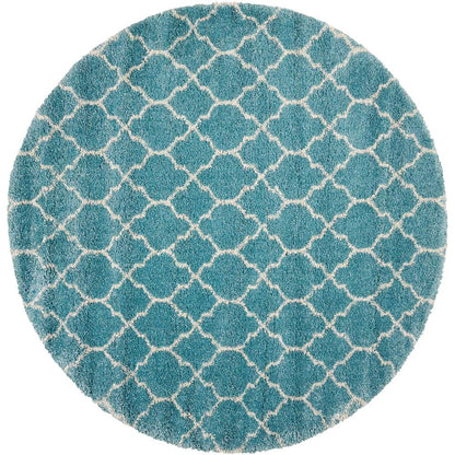 Amore Area Rug, Aqua, 7'10" x ROUND