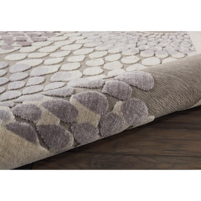 Graphic Illusions Area Rug, Grey, 5'3" x ROUND