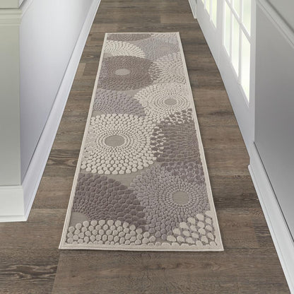 Graphic Illusions Area Rug, Grey, 2'3" x 8'