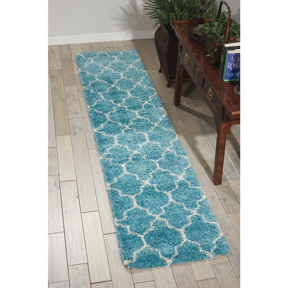 Amore Area Rug, Aqua, 2'2" x 7'6"