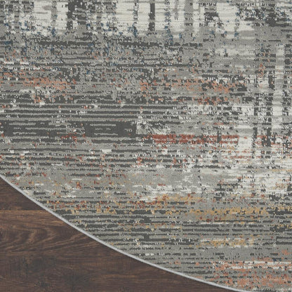 Modern Round Area Rug, 5' x Round