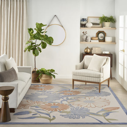 Aloha 9' x 12' Beige Multicolor Contemporary Rug