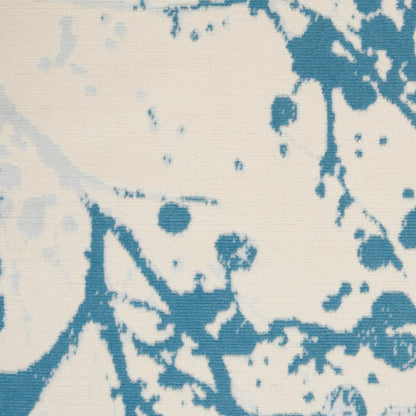 Jubilant Area Rug, Ivory/Blue, 4' x 6'