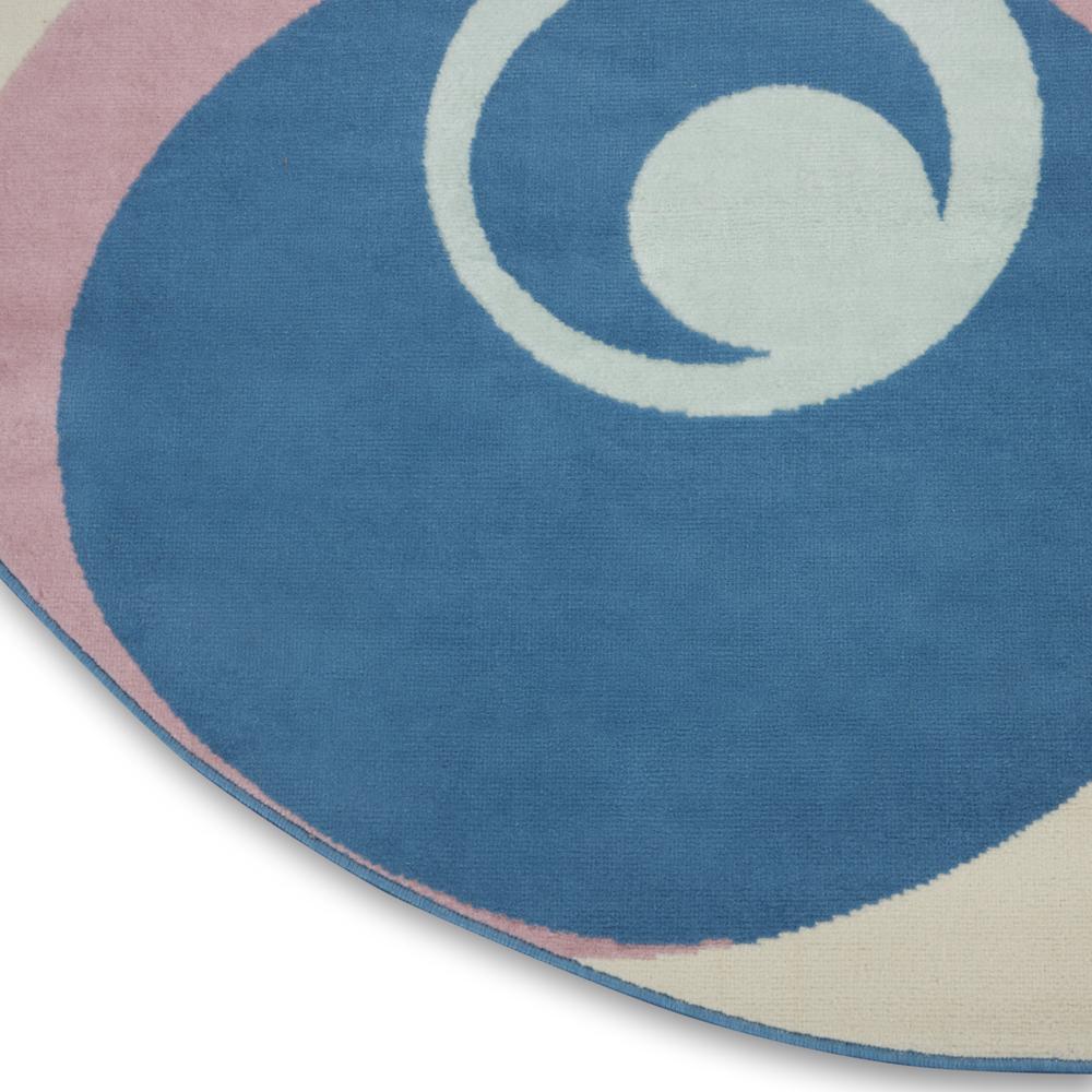 Grafix Area Rug, Blue Multicolor, 8'XROUND