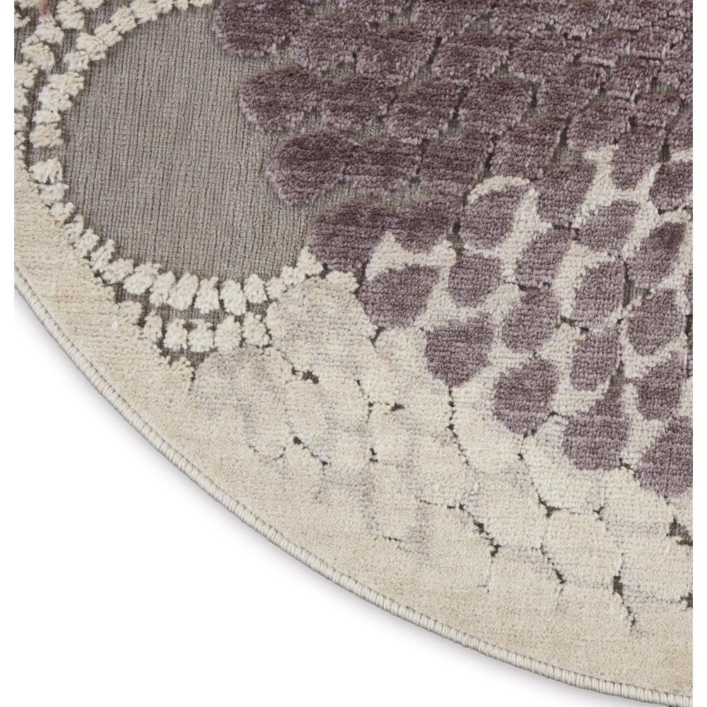 Graphic Illusions Area Rug, Grey, 5'3" x ROUND