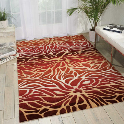 Contour Area Rug, Flame, 8' x 10'6"