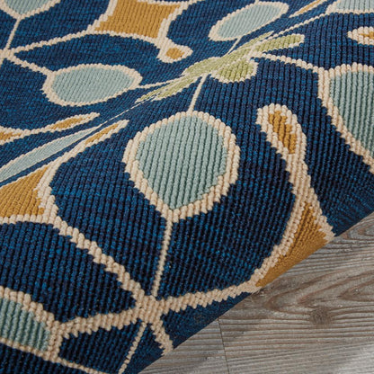 Caribbean Area Rug, Navy, 5'3" x SQUARE