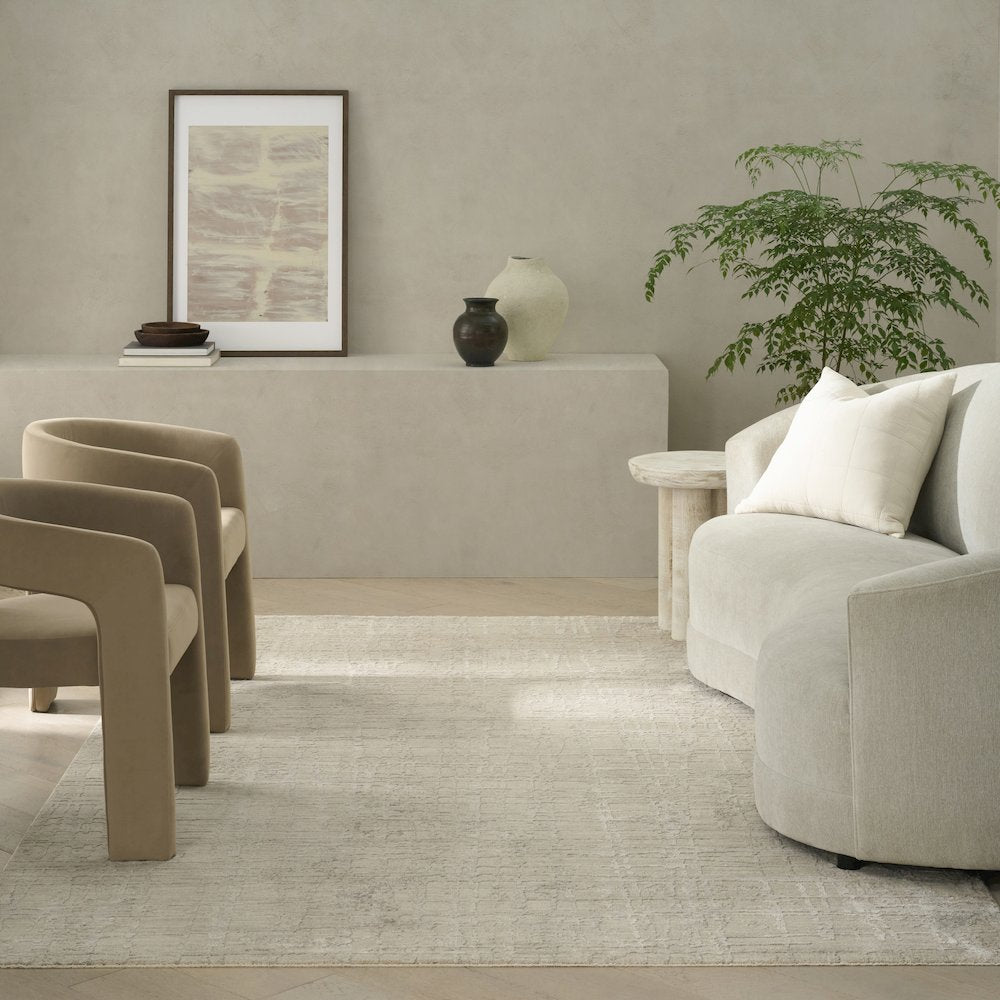 Latitude Area Rug, Ivory Beige, 9' x 12'