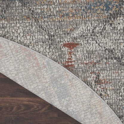Modern Round Area Rug, 5' x Round