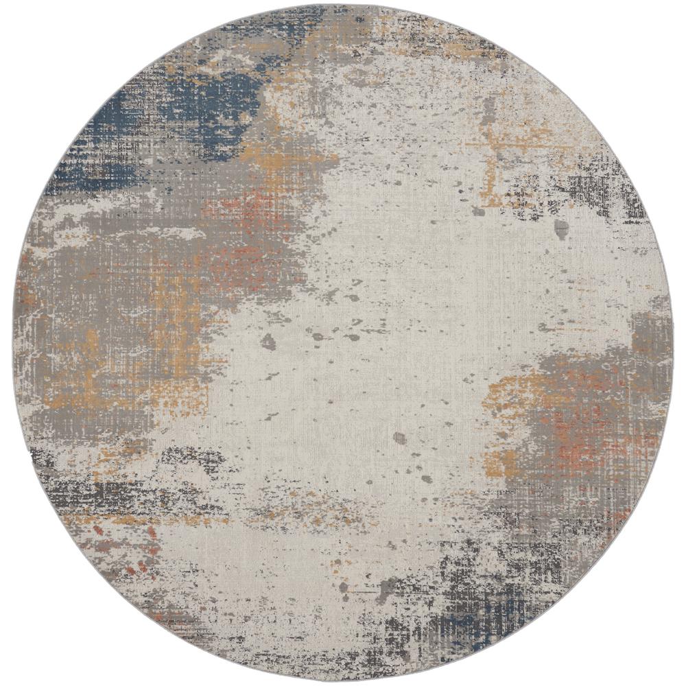 Modern Round Area Rug, 5' x Round