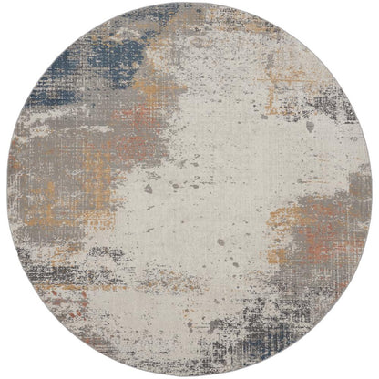 Modern Round Area Rug, 5' x Round