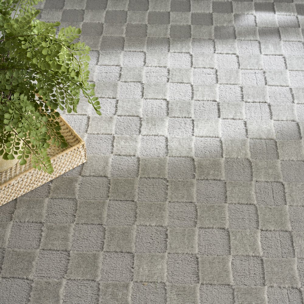 Serenity Home 5'3" x 7'3" Grey Modern Indoor Rug
