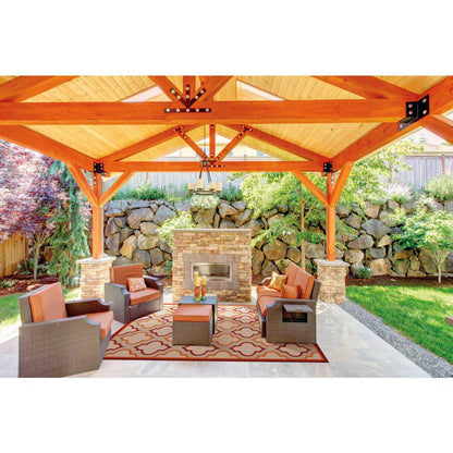 Aloha Area Rug, Red, 9'6" x 13'