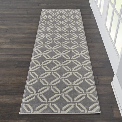 Contemporary Runner Area Rug, 7' Runner